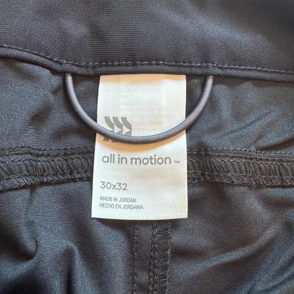 All In Motion Mens 360 Lifestyle Slim Fit 5-Pocket Pants Black 30x32 UPF 50+